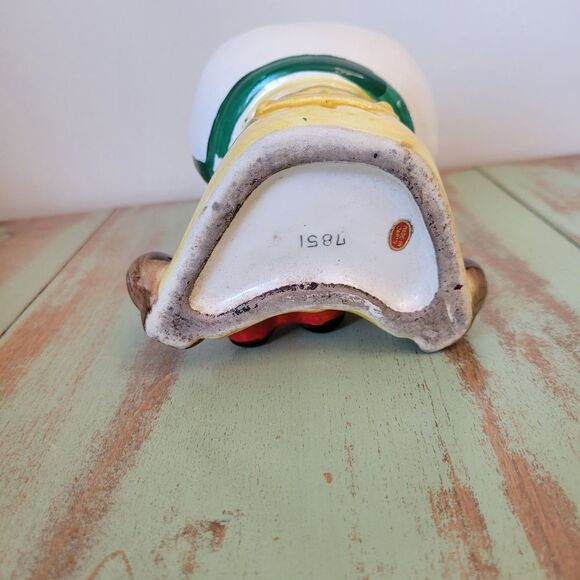 Vintage Freckled Little Boy with Helmet, Goggles, & Red Car Planter - 1960's - Picture 10 of 16